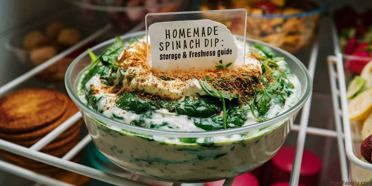 How long does homemade spinach dip last in the refrigerator