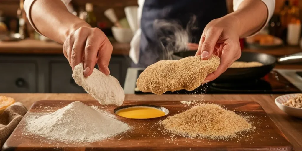 Should you flour chicken cutlets before breading