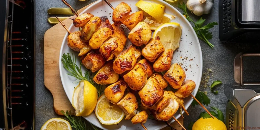 lemon pepper chicken skewers