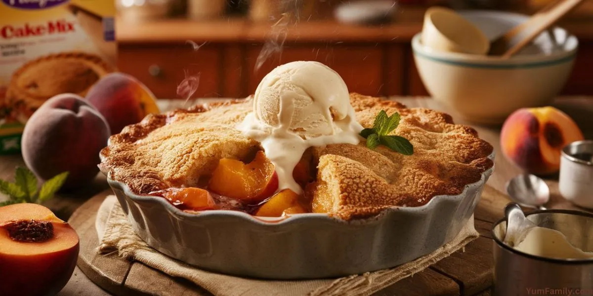 peach cobbler with cake mix recipe